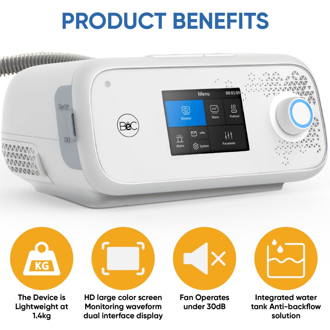 BeC APAP F-20A - Sleep Therapy Device with Heated Tubing and WiFi ...